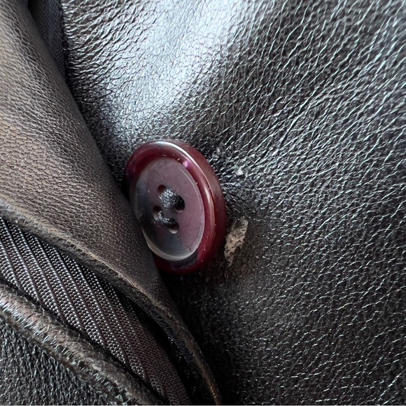 MACKAGE black leather belted coat long jacket duster - Picture 5 of 6